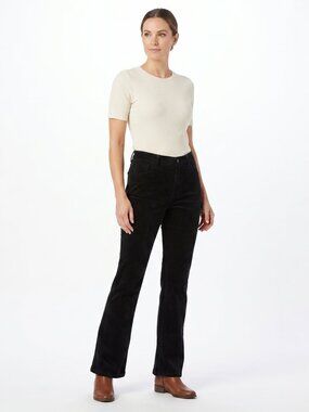 *Haband Black Corduroy Straigh, Slight Flare Pant